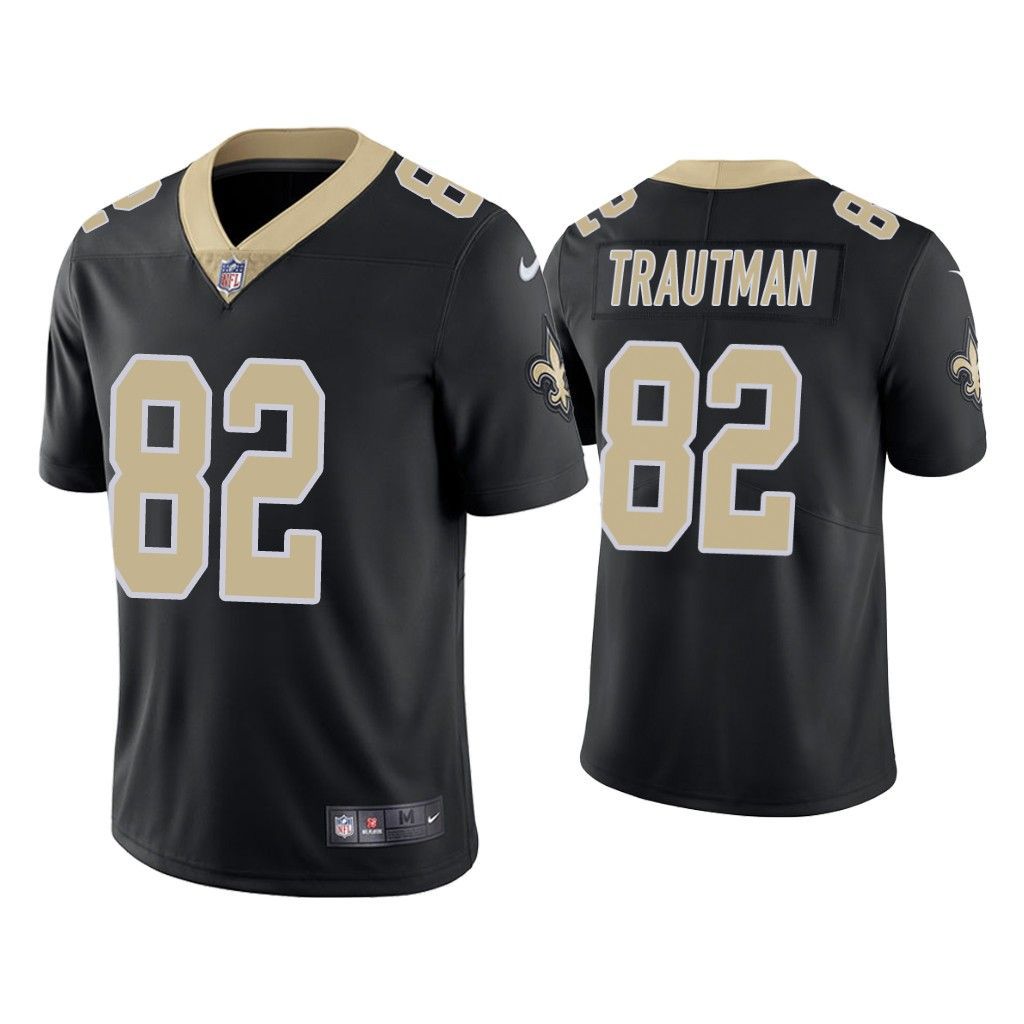 Men New Orleans Saints #82 Adam Trautman Nike Black Vapor Limited NFL Jersey->new orleans saints->NFL Jersey